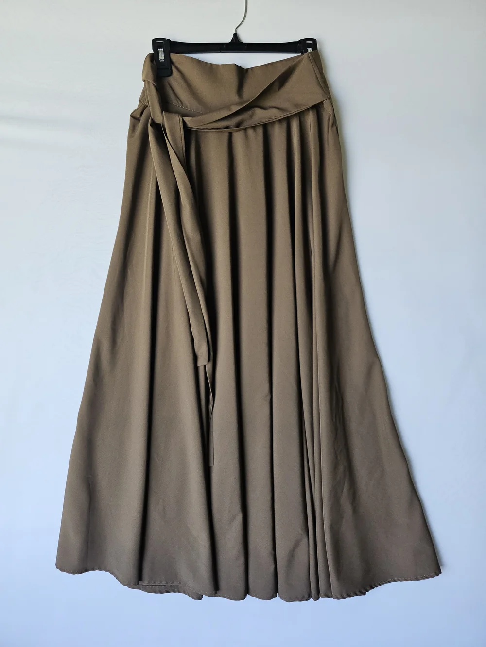 SHEIN Chic Coffee/Brown Maxi Skirt with Waist Tie - Size XL